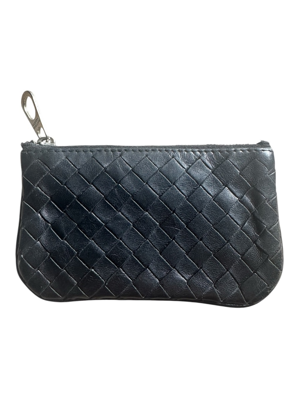 Bottega Veneta Black Intrecciato Leather Key Pouch Coin Case